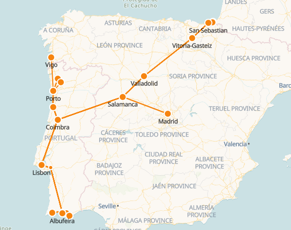 Portugal Train Map